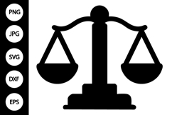 Scale of Justice SVG Product Image 1