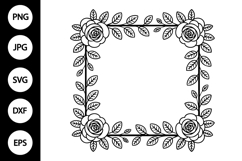Floral Frame SVG Product Image 1