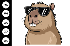 Cute Capybara SVG, Capybara Clipart Product Image 1