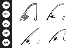 Fishing Rod SVG, Fishing Rod Clipart Product Image 1