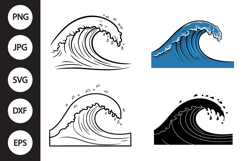 Ocean Wave SVG, Ocean Wave Clipart Product Image 1