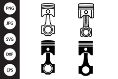 Engine Piston SVG, Engine Piston Clipart Product Image 1