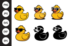 Duck With Sunglasses SVG, Duck With Sunglasses Clipart Product Image 1