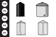 Grain Bin SVG, Grain Bin Clipart Product Image 1