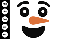Snowman Face SVG Product Image 1