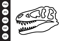 Dinosaur Skull Bone SVG Product Image 1
