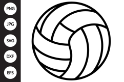 Volleyball Outline SVG, Coloring Page Product Image 1