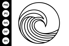 Wave Circle SVG Product Image 1