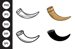 Drinking Horn SVG, Drinking Horn Clipart Product Image 1