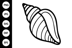 Seashell Outline SVG Product Image 1