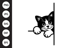 Peeking Cat SVG Product Image 1
