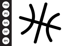 Basketball Stitches SVG Product Image 1