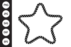 Rope Star Frame SVG Product Image 1