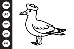 Sailor Seagull SVG Product Image 1