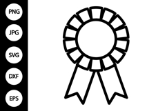 Award Ribbon Outline SVG, Coloring Page Product Image 1