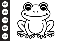 Frog Outline SVG, Coloring Page Product Image 1