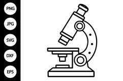 Outline Microscope SVG, Coloring Page Product Image 1
