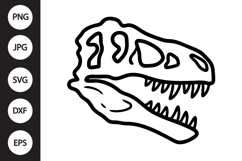 Dinosaur Skull Bone SVG Product Image 1