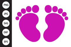 Baby Feet Footprint SVG Product Image 1