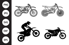 Dirt Bike SVG, Dirt Bike Clipart Product Image 1
