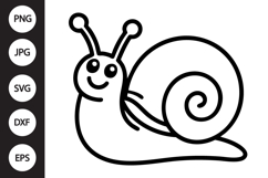 Snail Outline SVG, Coloring Page Product Image 1
