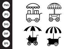 Ice Cream Cart SVG, Ice Cream Cart Clipart Product Image 1