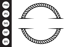 Circle Rope Split Monogram SVG Product Image 1