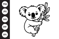 Koala Outline SVG, Coloring Page Product Image 1