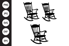 Rocking Chair SVG, Rocking Chair Clipart Product Image 1
