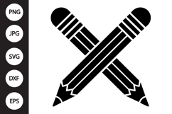 Crossed Pencils SVG Product Image 1