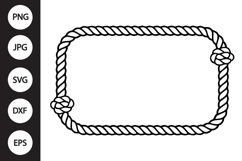 Rope Rectangle Frame SVG Product Image 1