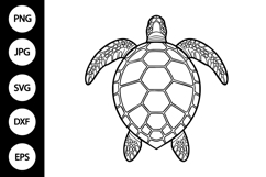 Sea Turtle Outline SVG, Coloring Page Product Image 1