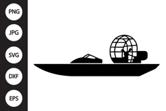 Airboat Silhouette SVG Product Image 1