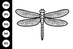 Dragonfly Outline SVG, Coloring Page Product Image 1