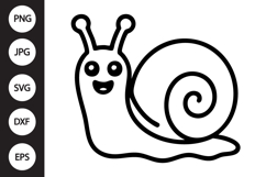 Snail Outline SVG, Coloring Page Product Image 1