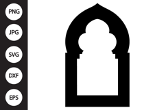Arabic Window Silhouette SVG Product Image 1