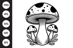 Mystical mushroom SVG Product Image 1