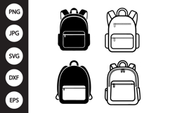 Backpack SVG, Backpack Clipart Product Image 1