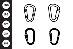 Carabiner Hook SVG, Carabiner Hook Clipart Product Image 1