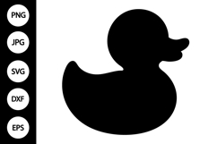 Rubber Duck Silhouette SVG Product Image 1