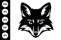 Fox Head Silhouette SVG Product Image 1