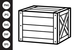 Wooden Packaging Box SVG Product Image 1