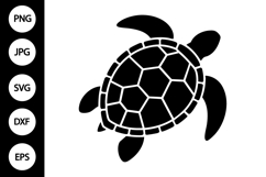 Sea Turtle Silhouette SVG Product Image 1