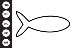Fish Outline SVG, Coloring Page Product Image 1