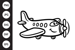Cartoon Airplane SVG Product Image 1