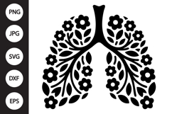 Floral Lungs SVG Product Image 1
