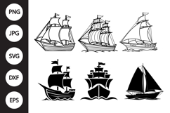 Ship SVG, Ship Clipart Product Image 1