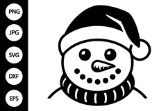 Snowman Face SVG Product Image 1