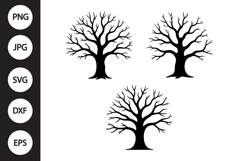 Bare Oak Tree SVG, Bare Oak Tree Clipart Product Image 1