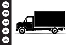 Box Truck Silhouette SVG Product Image 1
